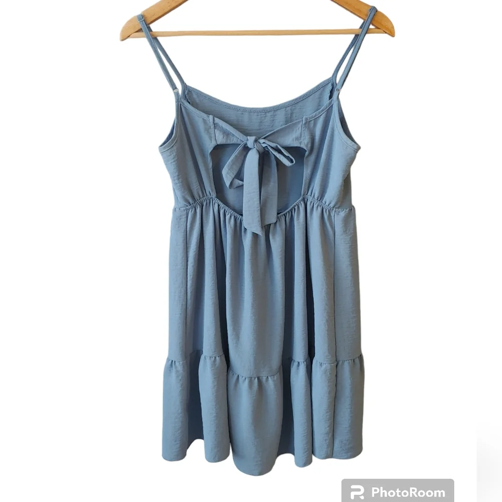 Altar'd State Blue Open Back Tank Dress Size Medium